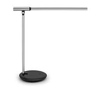 MAUL Lámpara de mesa LED MAULrubia plata regulable con USB | luz cálida a diurna, control táctil cómodo, brazo y cabezal ajustables, base estable, ideal oficina y salón