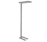 Maul Lámpara de pie LED MAULjuvis plata regulable con sensores