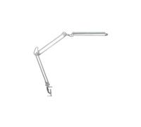 MAUL Lámpara escritorio MAULatlantic LED plateada con pinza ajustable