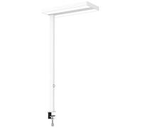 MAUL Lámpara escritorio MAULjaval LED regulable blanca con pinza