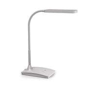 MAUL lampara escritorio MAULpearly 26,5x10,6x37,5 cm | Lampara de escritorio regulable | Lampara de mesa LED moderna para escritorio | Lampara LED con luz de 3000-6500K | Plata