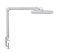 Maul Lámpara LED para el puesto de trabajo MAULintro, atenuable, giro de 360°, pie con pinza de sujeción, blanco.