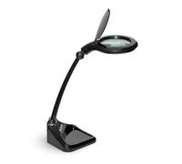 MAUL Lámpara lupa LED MAULiris negra atenuable de sobremesa