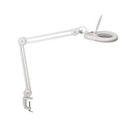 MAUL Lámpara lupa LED MAULviso blanca pinza de mesa 6500 K