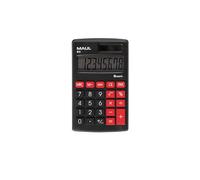 MAUL calculadora M8 | Calculadora Basica con Pantalla de 8 dígitos | Calculadora Solar con utilización de la Pila en la Oscuridad | Calculadora pequeña 11,5 x 7 x 1 cm | Negro