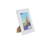 MAUL Marco de fotos A5 MAULart blanco brillante para colgar o apoyar | vertical u horizontal,cubierta transparente resistente a roturas,cambio rápido con resortes metálicos,acabado elegante