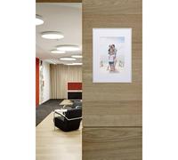 MAUL Marco de fotos MAULdesign aluminio plata 50x70 cm B2 | perfil elegante, cambio rápido de imagen, cubierta transparente resistente, esquinas reforzadas, pared o sobremesa
