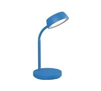 MAUL lampara escritorio LED MAULabby | Pequeña lampara de escritorio con soporte | Moderna lampara de mesa para escritorio | Lampara LED flexible con luz LED blanca cálida 3000K | Azul