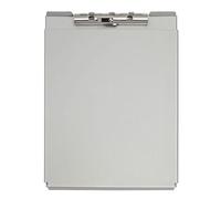 MAUL MAULcase Portapapeles A4, Carpeta de documentos A4 con caja de almacenamiento para papel, bolígrafo, calculadora y bloc de notas, Apertura hacia arriba, Apto para mochila y maletín, Plata