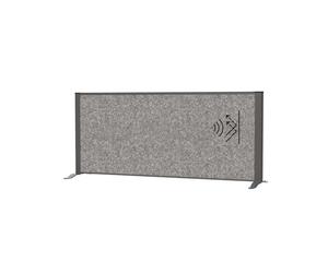 MAUL MAULconnecto - Separador acústico de Mesa (120 x 50 cm, para Escritorio, aparador, Separador de Habitaciones con pies, Fieltro acústico (4000 g/m²) como protección Visual y Aislamiento acústico