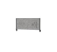 MAUL MAULconnecto, Separador acústico de mesa (120 x 50 cm, para escritorio, en oficina y práctica, con base de sujeción, optima como protección visual y aislamiento acústico, fieltro hipoalergénico