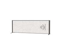 MAUL MAULconnecto - Separador acústico de Mesa (160 x 50 cm, para Escritorio, aparador, Separador de Habitaciones con pies, Fieltro acústico (4000 g/m²) como protección Visual y Aislamiento acústico