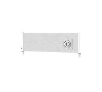 MAUL MAULconnecto Uplight, Separador acústico de Mesa con Barra de luz LED, 160 x 50 cm, para Oficina y Escritorio, Separador de Habitaciones con lámpara y pie de sujeción, Optima como protección