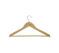 Maul MAULmira - Juego de 20 Perchas de Madera con Muescas, Barra para Pantalones, Gancho Giratorio, 44,5 cm
