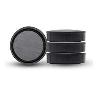 MAUL MAULsolid, Paquete SB, imanes pequeños e irrompibles para un Uso versátil, imanes Redondos con diseño Moderno, diámetro de 32 x 9,6 mm, Paquete de 4 Unidades, Color Negro