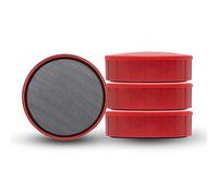 MAUL MAULsolid, paquete SB, imanes pequeños e irrompibles para un uso versátil, imanes redondos con diseño moderno, diámetro de 38 x 12,5 mm, paquete de 4 unidades, color rojo