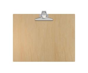MAUL MAULtilia Portapapeles A3 | Portapapeles de madera de alta calidad en formato horizontal A3 | Portapapeles estable A3 para colgar | Pizarra con pinza vintage | 34,9 x 42,7 x 3,7 cm | Marrón