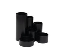 Maul MAULtubo - Portalápices reciclado Ø15 x 12,5 cm | Organizador de escritorio con 6 carcajes | Organizador de oficina para bolígrafos, bolígrafos, pinceles y tijeras | elegante organizador de