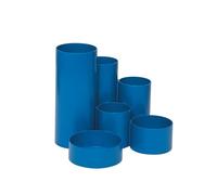 Maul MAULtubo - Portalápices reciclado Ø15 x 12,5 cm | Organizador de escritorio con 6 carcajes | Organizador de oficina para bolígrafos, bolígrafos, pinceles y tijeras | Elegante organizador de