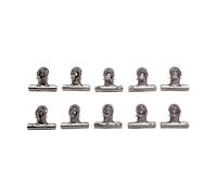 Maul Metal - Paquete de 10 clips para sobres, plateado