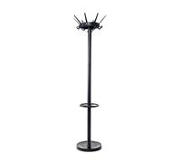 MAUL Perchero de pie MAULcaligo Negro 32 Ganchos con paragüero | gran capacidad para abrigos, corona rotativa de acceso cómodo, soporte para paraguas, base estable con fieltro