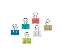 MAUL Pinzas originales mauly (12 unidades) de 25 mm, fijación con 9 mm para sujetar hasta 90 hojas de papel, versátil en la oficina, como utensilios de cocina y en el hogar, multicolor