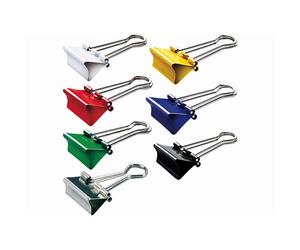 MAUL Pinzas sujetapapeles de 19 mm en colores surtidos | 12 unidades