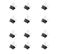 MAUL Pinzas sujetapapeles mauly® Negras de Metal 12 uds 32 mm