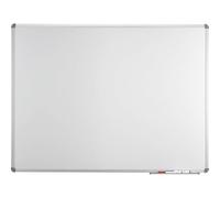 MAUL Pizarra blanca MAULstandard 60x90 cm marco aluminio plata | escritura fluida, borrado en seco, sujeción magnética, montaje vertical u horizontal, bandeja para rotuladores