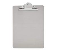 MAUL portapapeles A4 acero inoxidable | Tabla con pinza formato vertical | Capacidad sujeción 2 cm | 33x22 cm | Carpeta de escritura