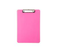 MAUL Portapapeles A4 MAULneon rosa transparente con pinza metálica | formato vertical, sujeta hasta 80 hojas, plástico PS translúcido, ojal para colgar, ligero y práctico