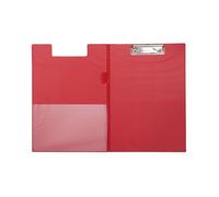 MAUL Portapapeles A4 MAULpoly rojo vertical con pinza metálica | sujeción firme hasta 80 hojas, uso cómodo en vertical, cubierta PP resistente, colgable y listo para usar