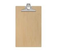 MAUL Portapapeles A4 MAULtilia madera marrón pinza plateada | formato vertical práctico, sujeción firme hasta 200 hojas, acabado barnizado resistente, orificio para colgar