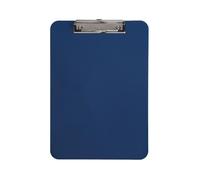 MAUL portapapeles A4 31.6 x 22.5 x 1.4 cm | Clipboard de plastico en formato DIN A4 vertical | Portapapeles con pinza A4 para guardar papel | Pinza metálica | Azul oscuro