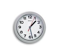 Maul Reloj de Pared MAULstep Blanco Plata silencioso Ø20 cm | diseño discreto para oficina y hogar, esfera muy legible, cristal mineral plano, marco resistente, pila AA incluida