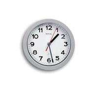 Maul Reloj de Pared MAULstep radiocontrolado Plata y Blanco silencioso | sincronización automática, lectura clara, diseño moderno, marco resistente, pila AA incluida