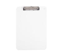 MAUL portapapeles A4 31.6 x 22.5 x 1.4 cm | Clipboard de plastico en formato DIN A4 vertical | Portapapeles con pinza A4 para guardar papel | Pinza metálica | Transparente