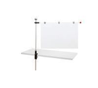 Maul, Soporte para planificador de mesa, 1 brazo giratorio ajustable de 100 cm, DIN A1, incluye 3 clips magnéticos, aluminio, color negro y gris