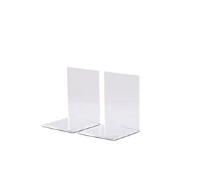 Maul sujetalibros, acrílico, color transparente 8 x 10 x 10 cm, 2 unidades