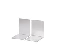 MAUL Sujetalibros aluminio plateado pack de 2