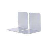MAUL sujetalibros de metal (2 piezas) 14x12x14 cm | Sujeta libros, separador de libros para estanteria | Sujetalibros de elegante metal | Sujeta libros estanteria apto para muebles | Plata