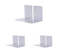 MAUL sujetalibros de Metal (2 Piezas) 14x12x14 cm | Sujeta Libros, Separador de Libros para estanteria | Sujetalibros de Elegante Metal | Sujeta Libros estanteria Apto para Muebles | Plata