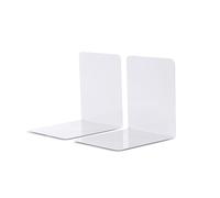 MAUL sujetalibros de Metal (2 Piezas) 14x12x14 cm | Sujeta Libros, Separador de Libros para estanteria | Sujetalibros de Elegante Metal | Sujeta Libros estanteria Apto para Muebles | Gris