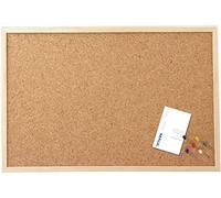 MAUL Tablero de corcho marrón 60x80 cm con marco de madera