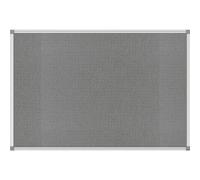MAUL Tablón de anuncios MAULstandard gris 90x180 cm con marco aluminio | superficie textil duradera, chinchetas bien sujetas, montaje vertical u horizontal, perfil discreto