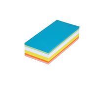 Maul Tarjetas de moderación de color blanco, amarillo, naranja, rojo, verde, azul rectangular, 18,5 cm x 9,5 cm, 250 unidades por paquete.