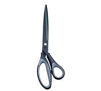 MAUL Tijeras negras corte preciso con agarre cómodo | mango engomado antideslizante, hojas inoxidables, tamaño 25,4 cm, ideal para oficina y manualidades