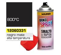 Maurer 093343 esmalte alte temperature 800 °, briko spray, negro mate
