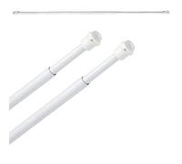 MAURER - Barra Visillo Extensible 60/78 cm. Con Soporte, Sin Muelle (2 piezas)
