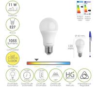Maurer bombilla led estandar rosca e27. 11 watt. equivale a 90 watt. 1